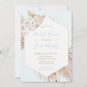 Invitation Fête des mariées de feuille de palme séchée de sab (Devant)