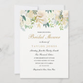 Invitation Fête des mariées de feuille d'or (Devant)