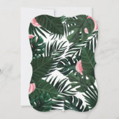 Invitation Fête des mariées de feuilles de palme tropicale ro (Dos)