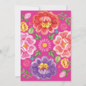 Invitation Fête des mariées de Fiesta Florale mexicaine (Dos)