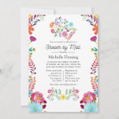 Invitation Fête des mariées de Fiesta Florale mexicaine par c (Devant)