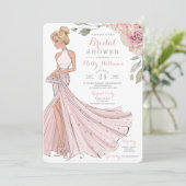 Invitation Fête des mariées de fille de bling et de Parties s (Debout devant)