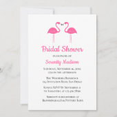 Invitation Fête des mariées de Flamant rose rose de plage tro (Devant)