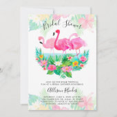 Invitation Fête des mariées de Flamant rose tropical (Devant)