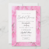 Invitation Fête des mariées de fleur d'orchidée rose (Devant)