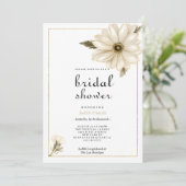 Invitation Fête des mariées de fleur marguerite rustique de s (Debout devant)