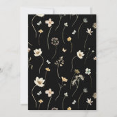 Invitation Fête des mariées de Fleur sauvage Black Boho moder (Dos)