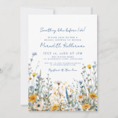 Invitation Fête des mariées de Fleur sauvage bleu (Devant)