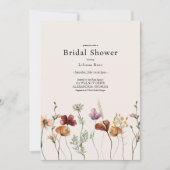 Invitation Fête des mariées de Fleur sauvage Boho rustique (Devant)