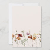 Invitation Fête des mariées de Fleur sauvage Boho rustique (Dos)