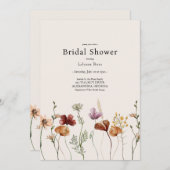 Invitation Fête des mariées de Fleur sauvage Boho rustique (Devant / Derrière)