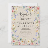 Invitation Fête des mariées de Fleur sauvage botanique rustiq (Devant)