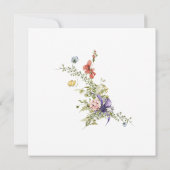 Invitation Fête des mariées de Fleur sauvage botanique violet (Dos)