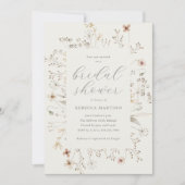 Invitation Fête des mariées de Fleur sauvage de cadre Floral  (Devant)