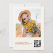 Invitation Fête des mariées de Fleur sauvage de code QR - Inv (Dos)