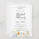 Invitation Fête des mariées de Fleur sauvage de la main dessi (Devant)