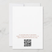 Invitation Fête des mariées de Fleur sauvage du code QR (Dos)