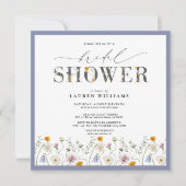 Invitation Fête des mariées de Fleur sauvage Dusty Blue Laven (Devant)