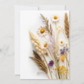 Invitation Fête des mariées de Fleur sauvage floral Boho (Dos)