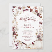 Invitation Fête des mariées de Fleur sauvage Rustique Citroui (Devant)