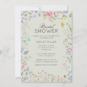 Invitation Fête des mariées de Fleur sauvage Sage simple et i (Devant)