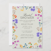 Invitation Fête des mariées de Fleur sauvage Sage simple et i (Devant)