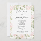 Invitation Fête des mariées de fleurs blanches rose (Devant)