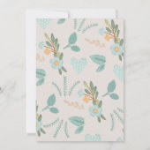 Invitation Fête des mariées de fleurs brodées à coudre (Dos)