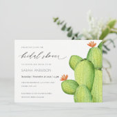 INVITATION FÊTE DES MARIÉES DE FLEURS CACTUS DE DÉSERT DE COU (Debout devant)