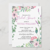 Invitation Fête des mariées de fleurs d'aquarelle de lavande  (Devant)