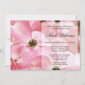 Invitation Fête des mariées de fleurs de bois de chien rose (Devant)