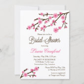 Invitation Fête des mariées de fleurs de cerises (Devant)