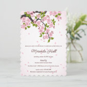Invitation Fête des mariées de fleurs de cerises japonaises d (Debout devant)