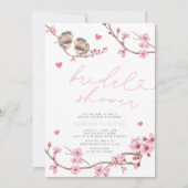 Invitation Fête des mariées de fleurs de cerisier d'aquarelle (Devant)