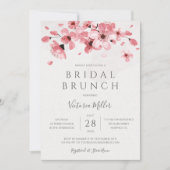 Invitation Fête des mariées de fleurs de cerisier d'aquarelle (Devant)