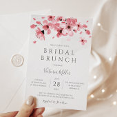 Invitation Fête des mariées de fleurs de cerisier d'aquarelle