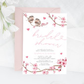 Invitation Fête des mariées de fleurs de cerisier d'aquarelle