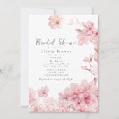 Invitation Fête des mariées de fleurs de cerisier rose (Devant)