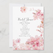 Invitation Fête des mariées de fleurs de cerisier rose (Devant)