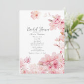 Invitation Fête des mariées de fleurs de cerisier rose (Debout devant)
