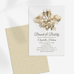 Invitation Fête des mariées de Fleurs de Champagne Brunch et