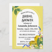 Invitation Fête des mariées de fleurs de citron jaune et blan (Devant / Derrière)