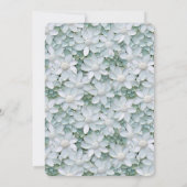 Invitation Fête des mariées de fleurs de lotus blanc (Dos)