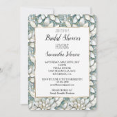 Invitation Fête des mariées de fleurs de lotus bleu blanc (Devant)