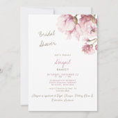 Invitation Fête des mariées de fleurs de Magnolia Rose poussi (Devant)