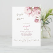 Invitation Fête des mariées de fleurs de Magnolia Rose poussi (Debout devant)