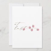 Invitation Fête des mariées de fleurs de Magnolia Rose poussi (Dos)