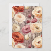 Invitation Fête des mariées de fleurs de printemps de crème B (Dos)