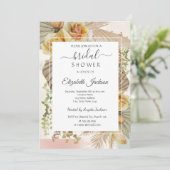 Invitation Fête des mariées de fleurs de saumons (Debout devant)