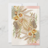 Invitation Fête des mariées de fleurs de saumons (Dos)